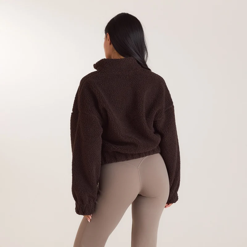 Veste en Polaire Borg - Chocolat Noir