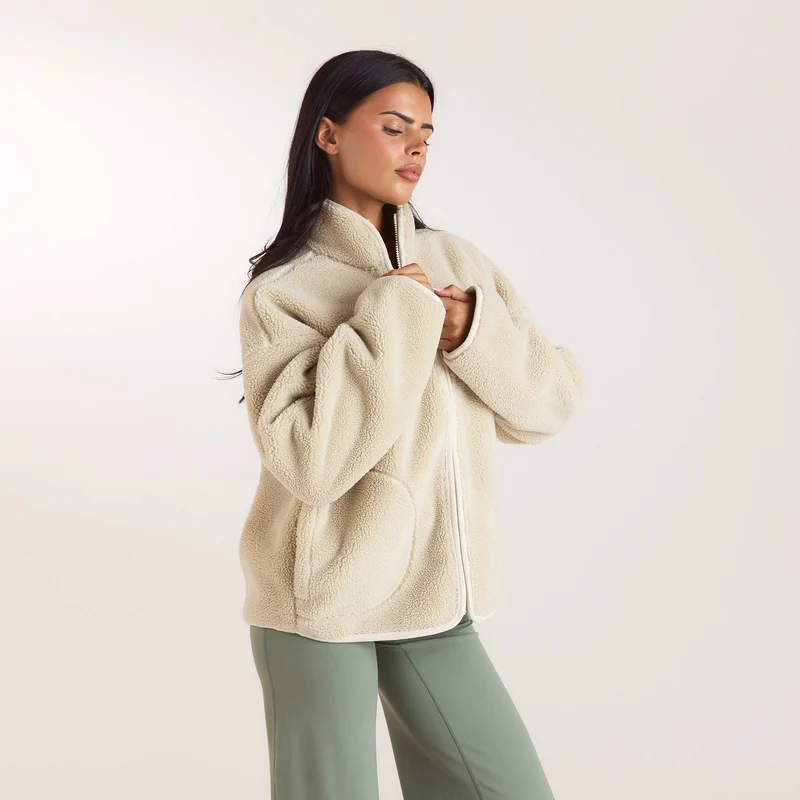 Veste Borg Zippée - Crème