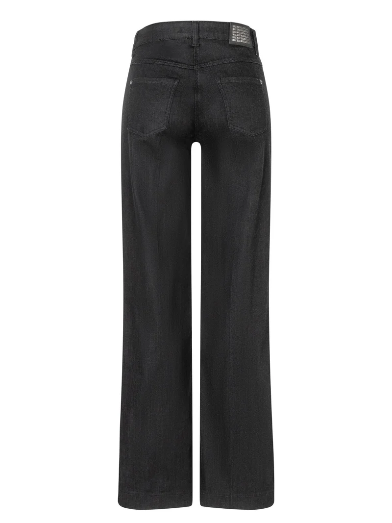MAC JEANS - WIDE, Authentic Stretch Denim, Mid-Waist, Black-Black