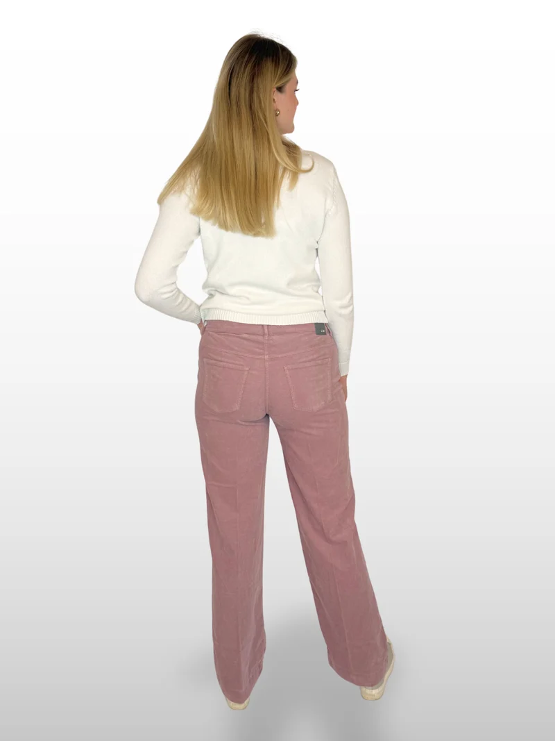 MAC - Wide Leg, Baby Soft Corduroy, Mid-Waist, Beere
