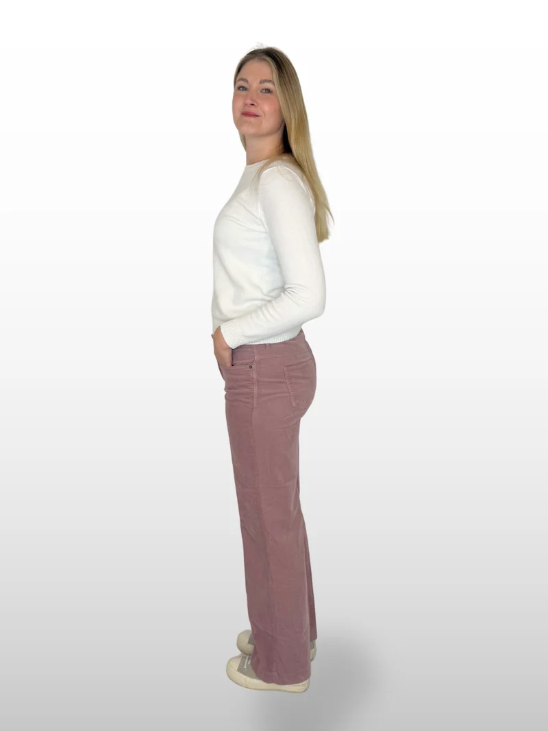 MAC - Wide Leg, Baby Soft Corduroy, Mid-Waist, Beere