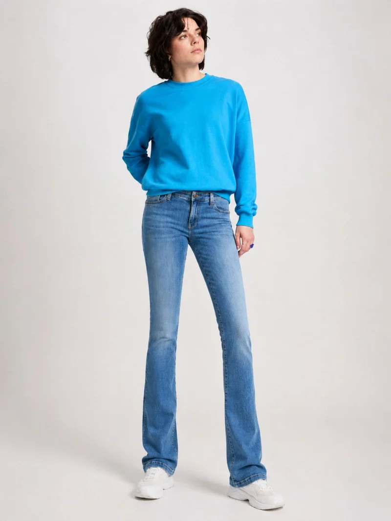 CROSS JEANS - LAUREN Jeans, Regular Fit, Mid-Waist, Mid Blue