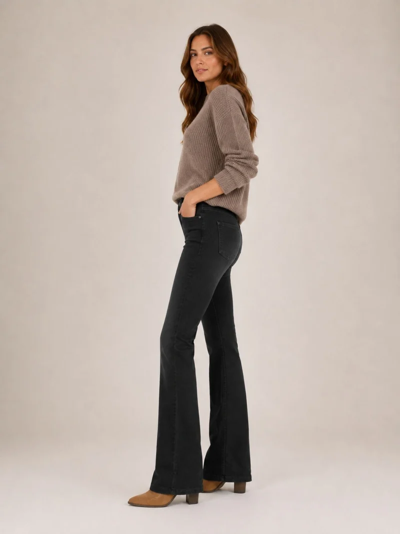 MAC JEANS - DREAM BOOT, Mid Waist, Mega flex Denim Bootcut Jeans, Commercial Black