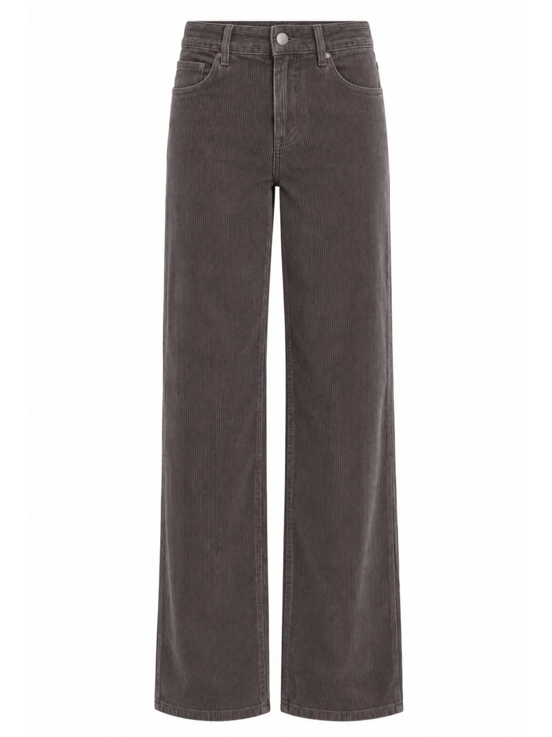Mavi Jeans - Malibu Wide Leg Cordhose – Volcanic Glass - High Waist Babycord in Hellgrau