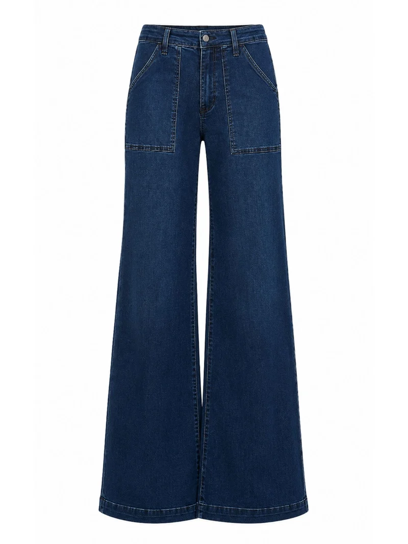 MAVI - Grace Utility, Mid-Waist, Relaxed Flare, Ink Gold Premium