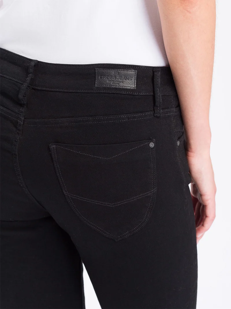 SOPO - CROSS JEANS - ROSE Jeans, Straight Fit, Mid-Waist, Black