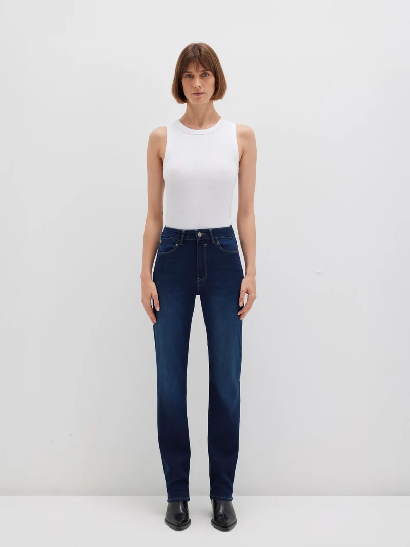 MAVI - KENDRA, Straight Fit, Mid-Waist, Deep Brushed Str*