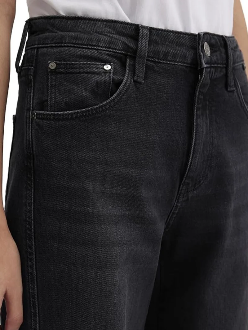 MAVI - Leila with Cuts, High Waist, Baggy Barrel Jeans, Dark Smoke 90´s