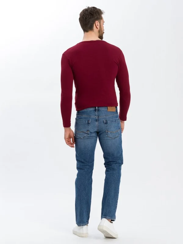 SOPO - CROSS JEANS - ANTONIO, Herren Jeans, Relaxed Fit, Mid-Waist, Mid Blue