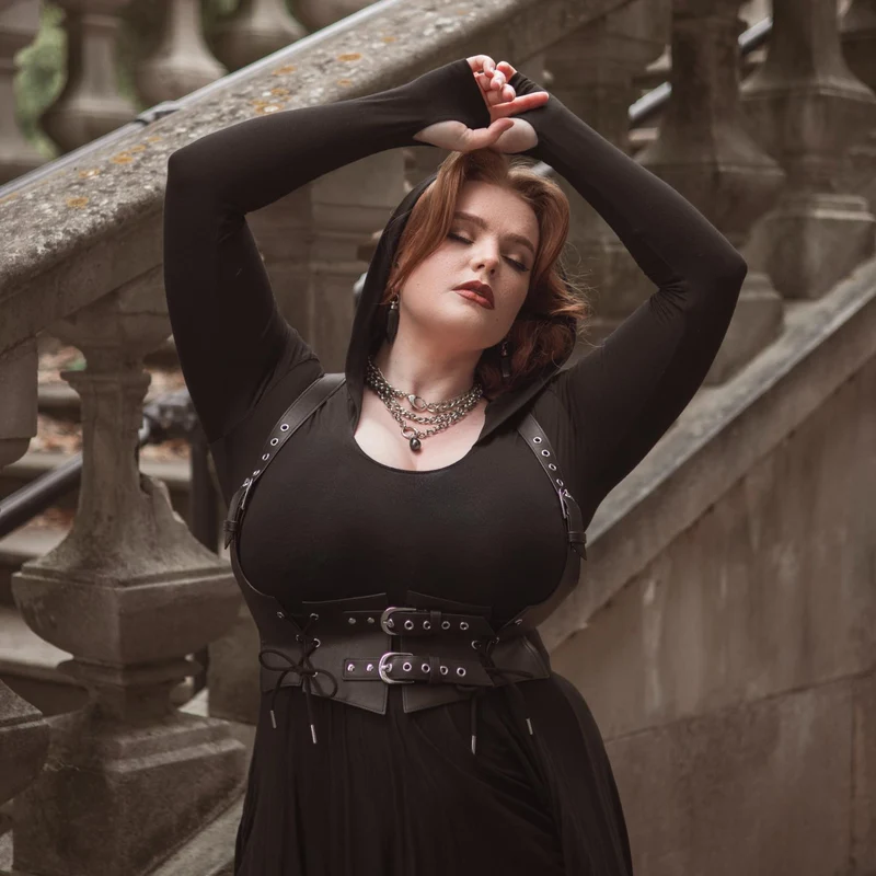 Lace Underbust Harness - Black