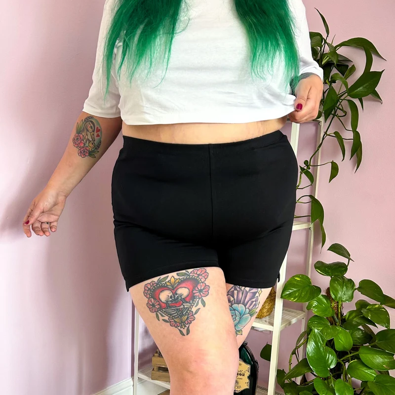 Organic Cotton Femme Boxer Shorts - Black