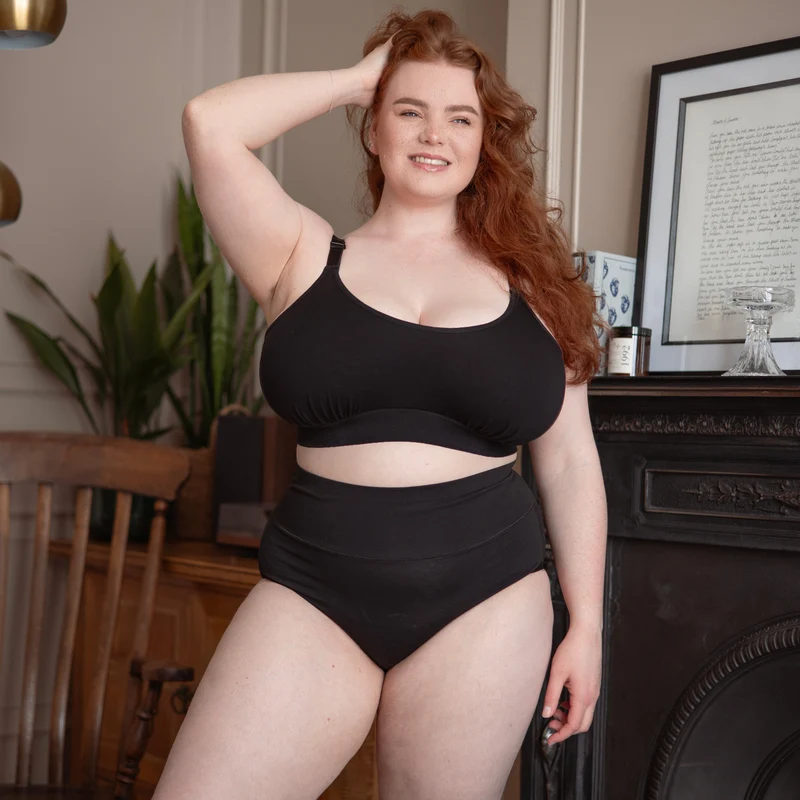 Cotton Comfort Bralette - Black