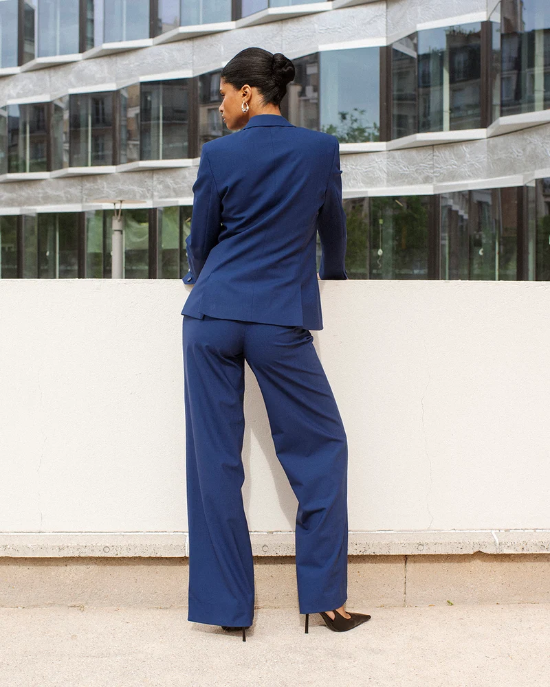 Pantalon large Chicago - Cobalt