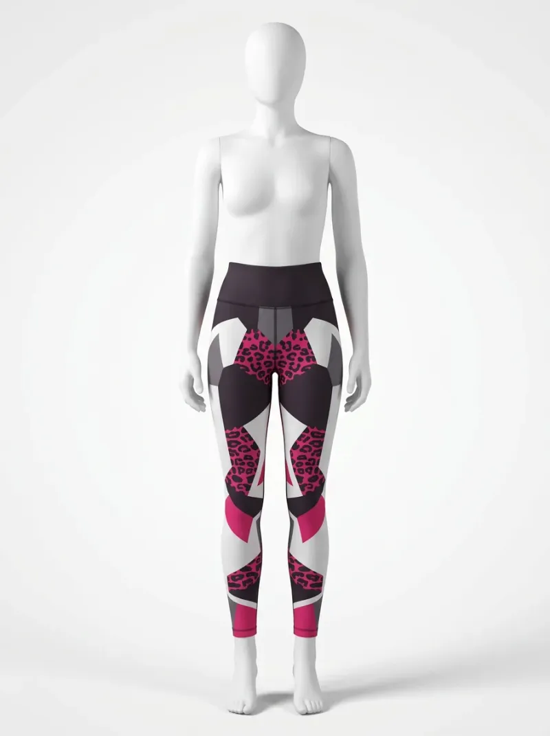 Legging leopard coton fitness gainant femme