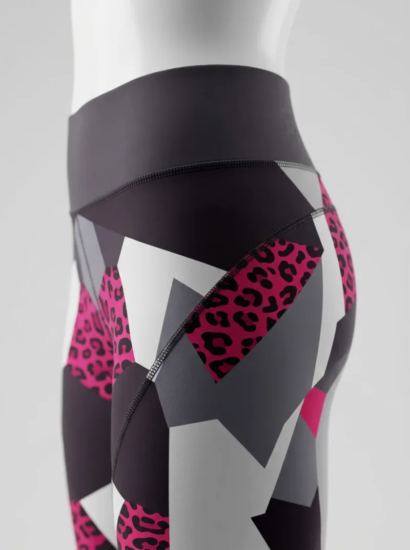 Legging leopard coton fitness gainant femme
