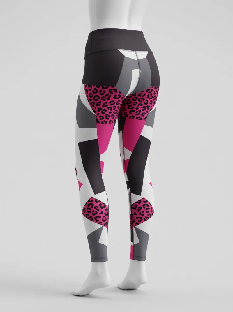 Legging leopard coton fitness gainant femme