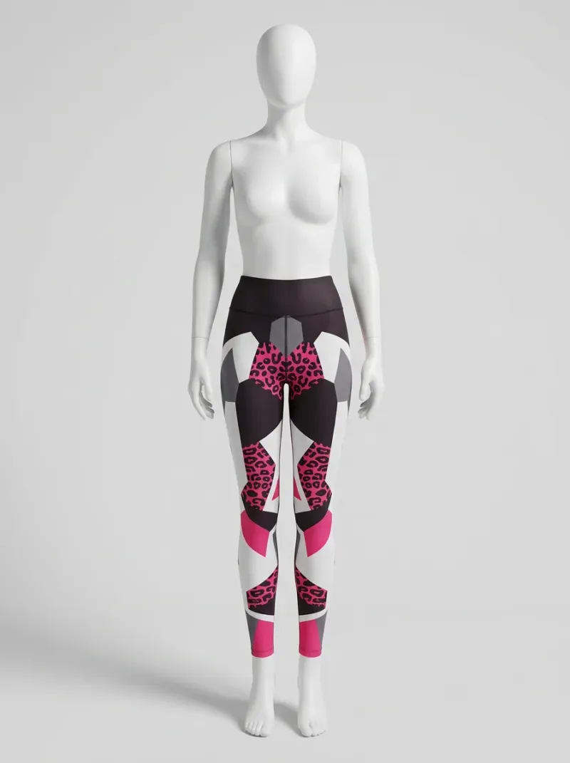 Legging leopard coton fitness gainant femme