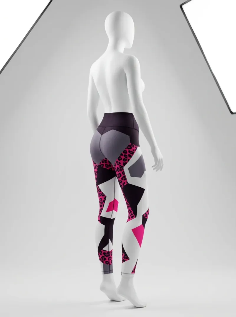 Legging leopard coton fitness gainant femme
