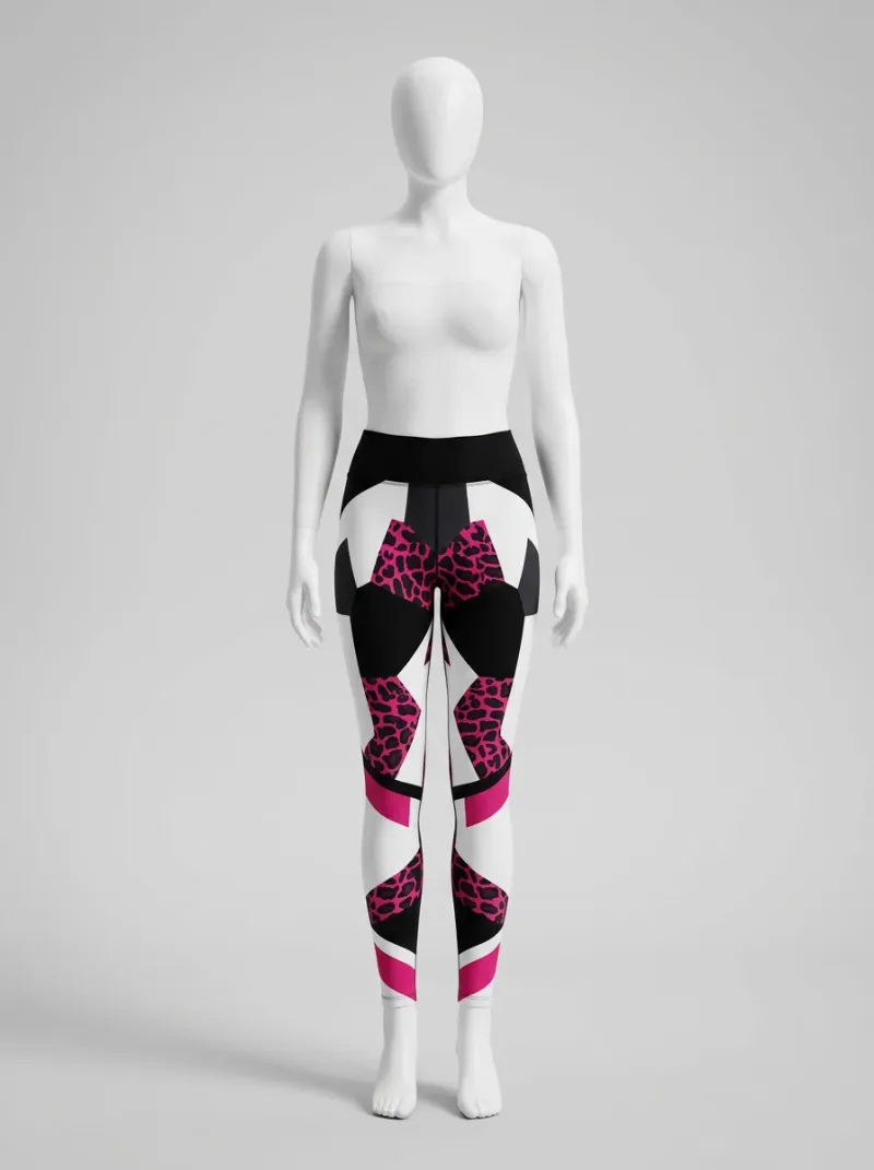 Legging leopard coton fitness gainant femme