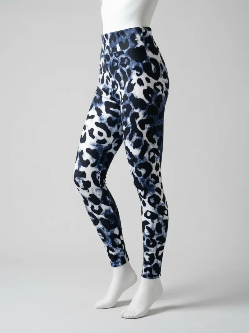 Legging leopard coton running taille haute opaque femme