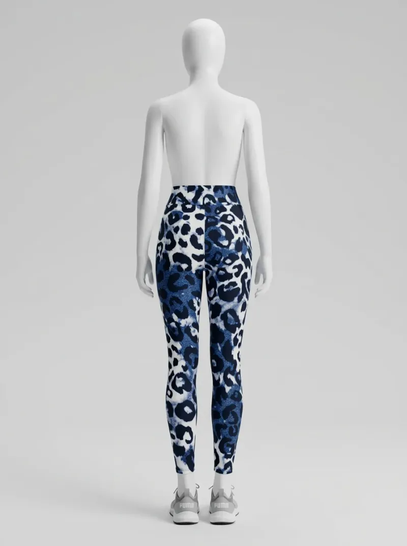 Legging leopard coton running taille haute opaque femme