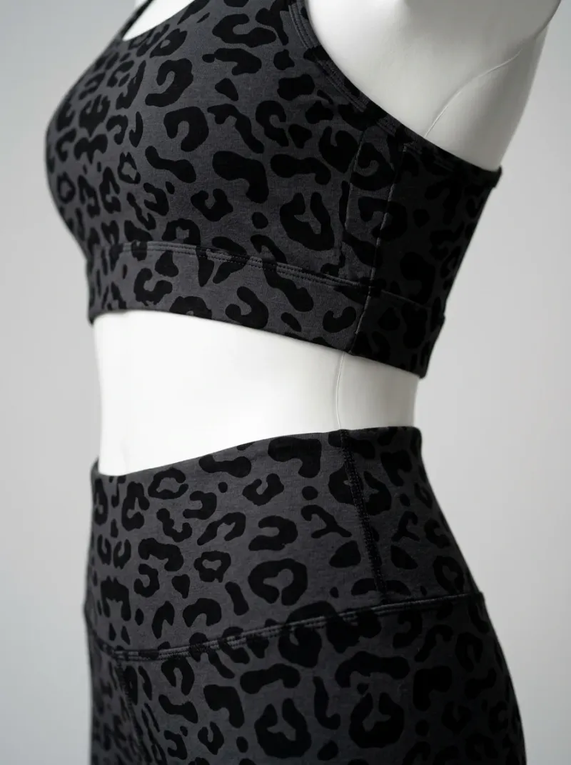 Legging leopard coton élasthanne sport opaque femme