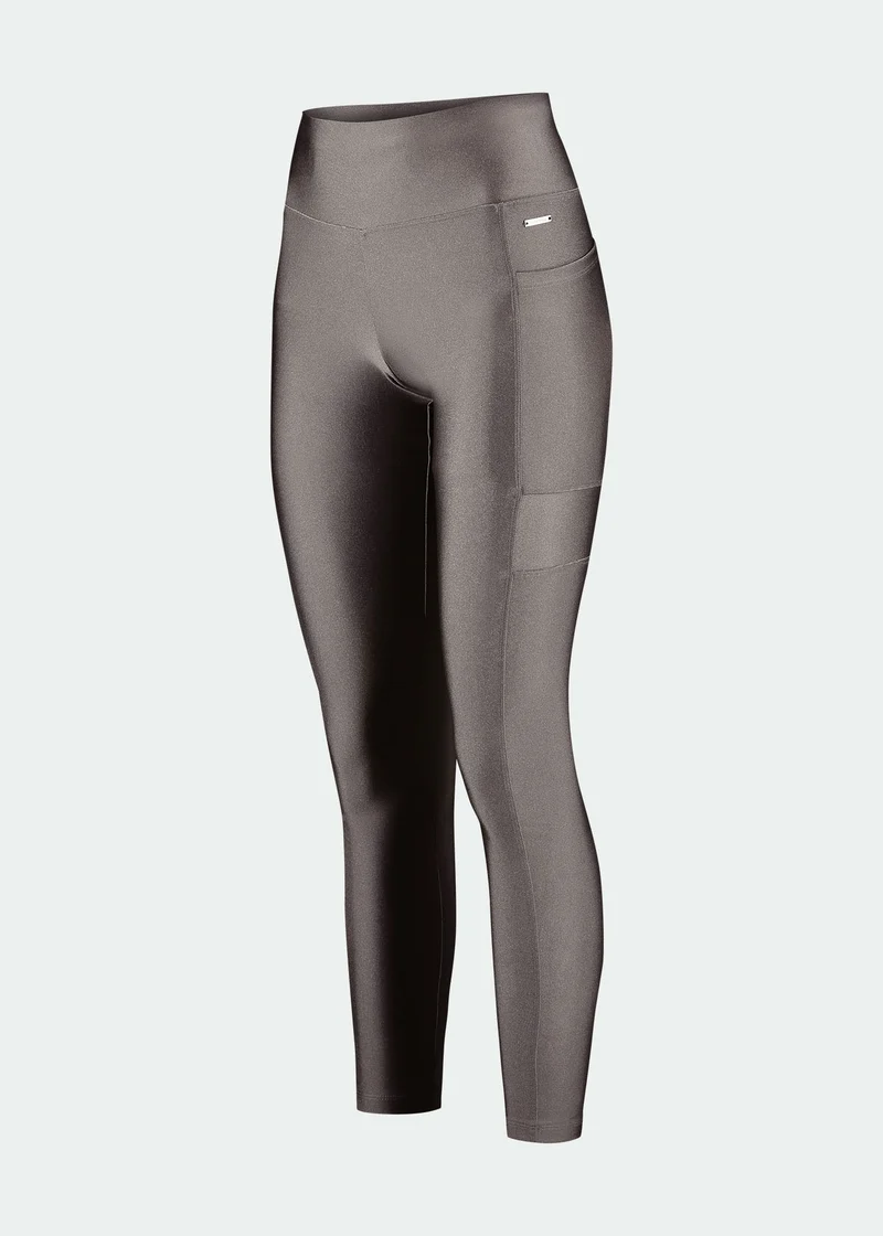 Calça Legging Mulher Bolsos Brilho