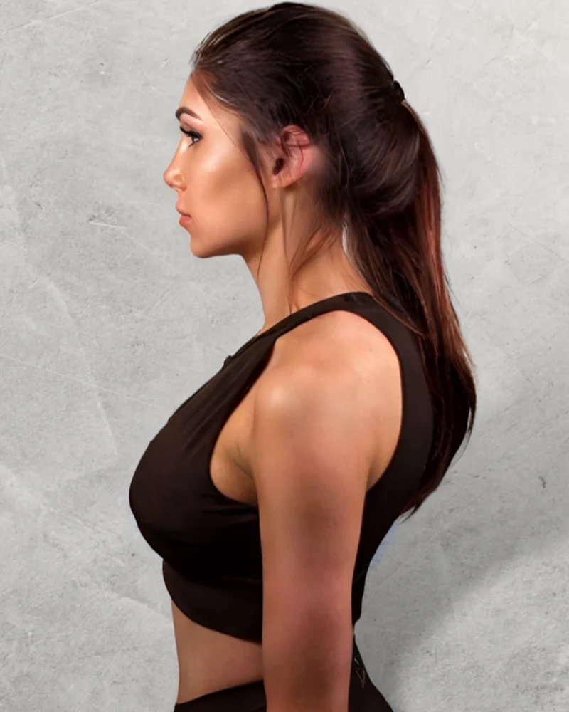 LUXEIT DIAMOND™ GANACHE BROWN KEYHOLE SPORTS BRA, HIGH SUPPORT