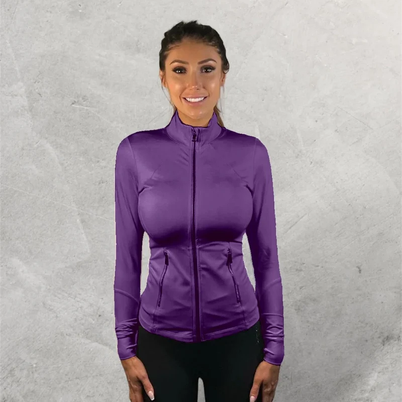 LUXEIT DIAMOND™ Viola Purple Slim-Fit High Neck Training Jacket