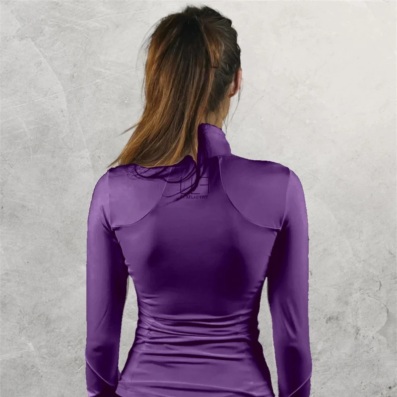 LUXEIT DIAMOND™ Viola Purple Slim-Fit High Neck Training Jacket