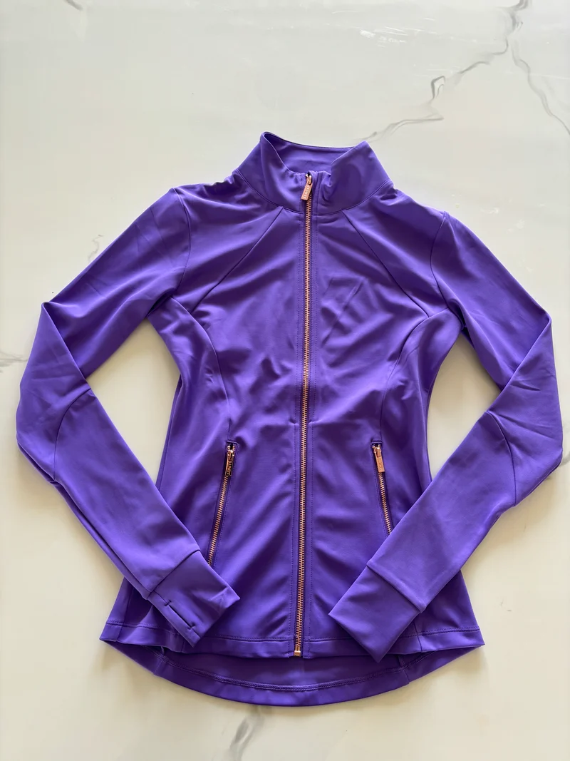 LUXEIT DIAMOND™ Viola Purple Slim-Fit High Neck Training Jacket