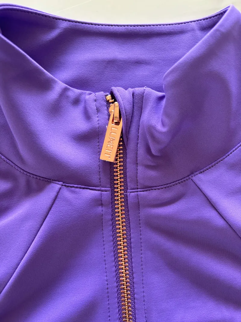 LUXEIT DIAMOND™ Viola Purple Slim-Fit High Neck Training Jacket