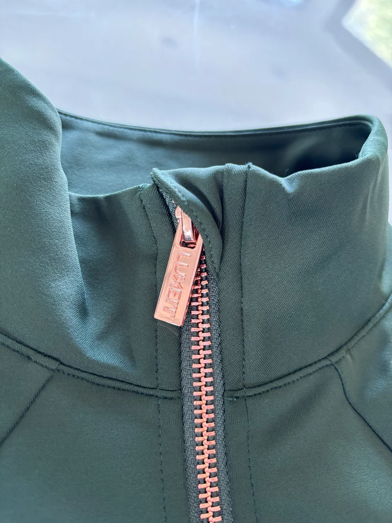LUXEIT DIAMOND™ Emerald Green Slim-Fit High Neck Training Jacket
