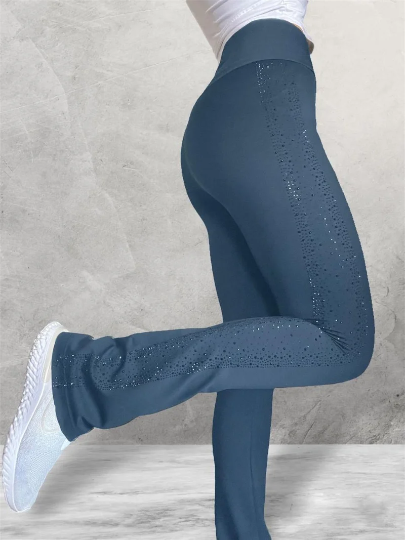 LUXEIT DIAMOND™ Navy Blue BootCut High-Waisted Leggings