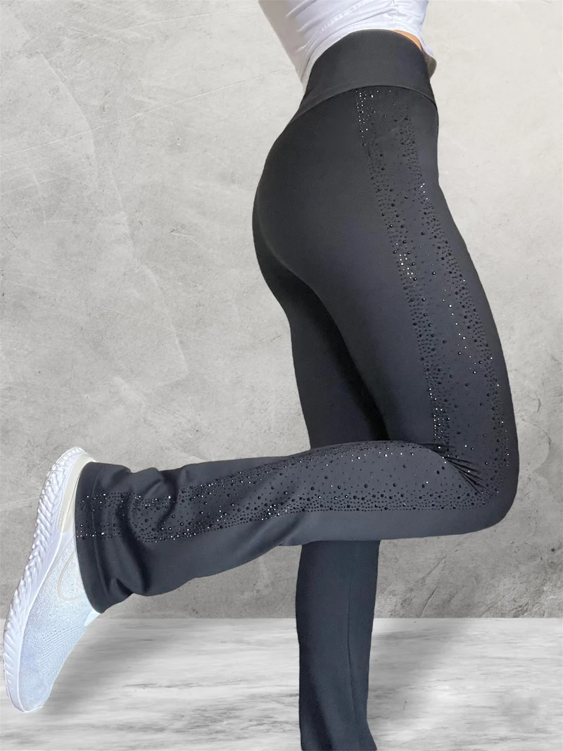 LUXEIT DIAMOND™ Noir Black BootCut High-Waisted Leggings