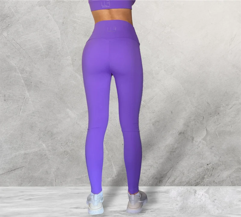 LUXEIT DIAMOND™ Viola Purple High-Waisted Mesh Leggings