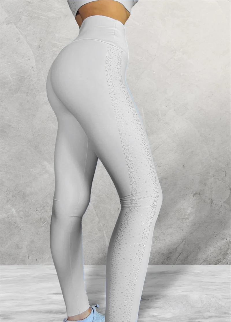 LUXEIT DIAMOND™ White High-Waisted Leggings