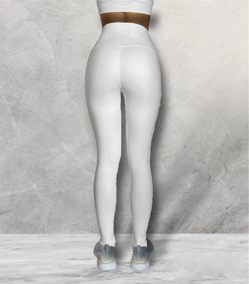 LUXEIT DIAMOND™ White High-Waisted Leggings