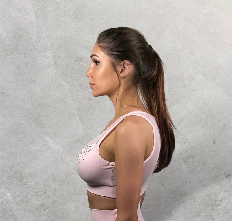 LUXEIT DIAMOND™ Rose Quartz Pink Mesh Sports Bra, High Support