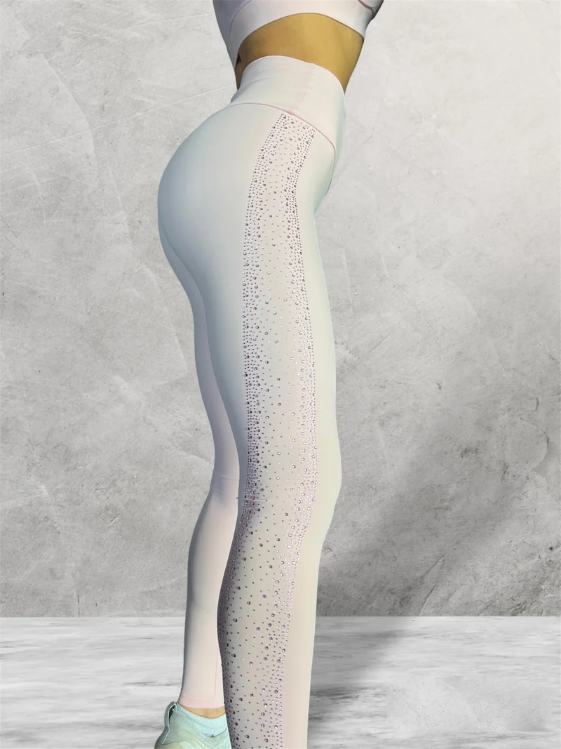 LUXEIT DIAMOND™ Rose Quartz Pink High-Waisted Leggings