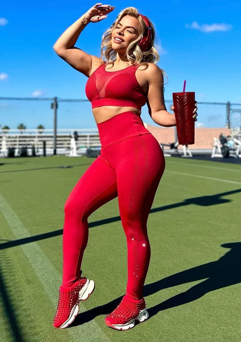 LUXEIT DIAMOND™ Romantic Red High-Waisted Leggings