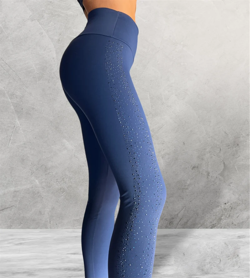 LUXEIT DIAMOND™ Navy Blue High-Waisted Leggings