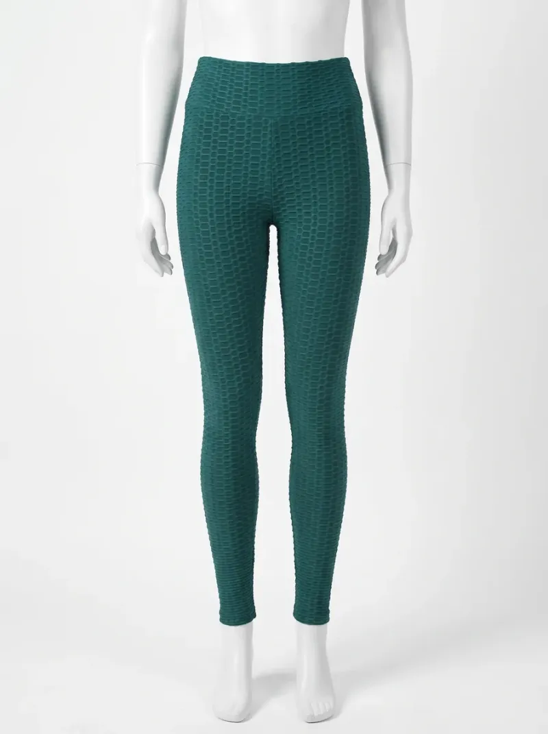 Legging taille haute polyester alvéolé sport fessier
