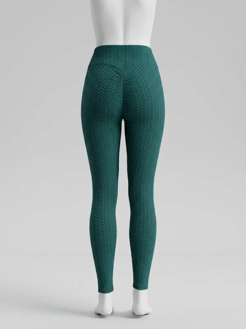 Legging taille haute polyester alvéolé sport fessier