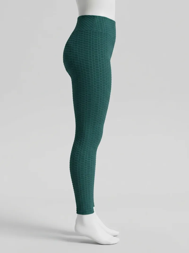 Legging taille haute polyester alvéolé sport fessier