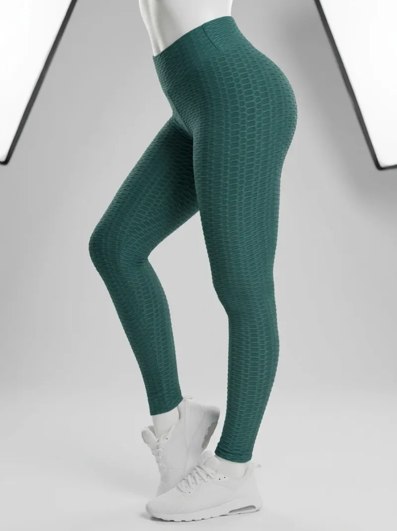 Legging taille haute polyester alvéolé sport fessier