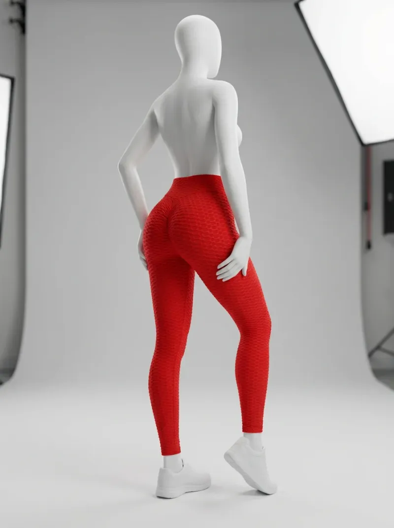 Legging taille haute polyester alvéolé sport fessier