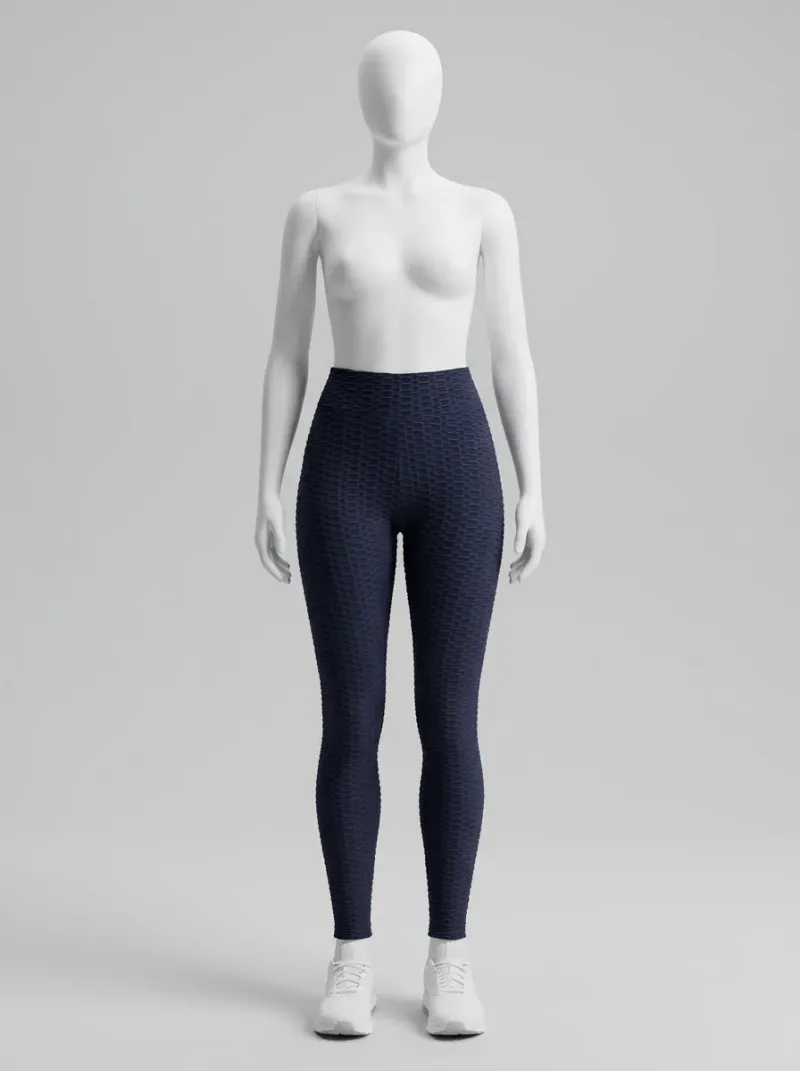 Legging taille haute polyester alvéolé sport fessier