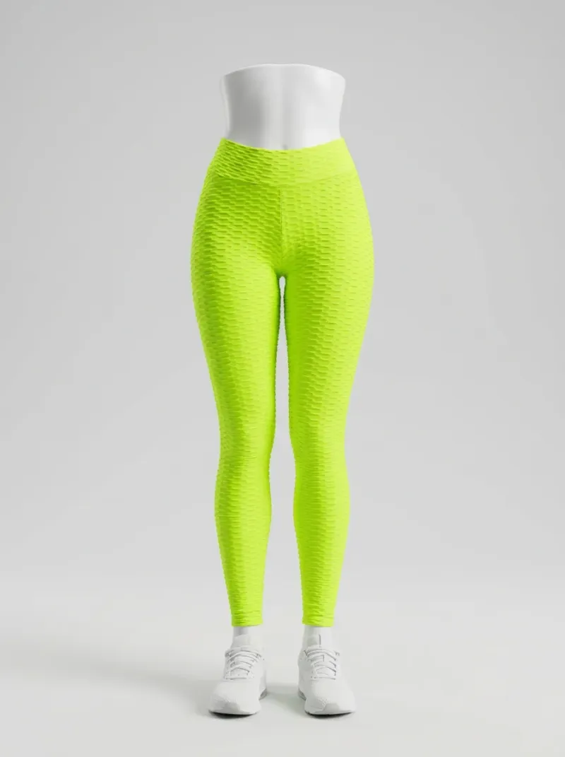 Legging taille haute polyester alvéolé sport fessier