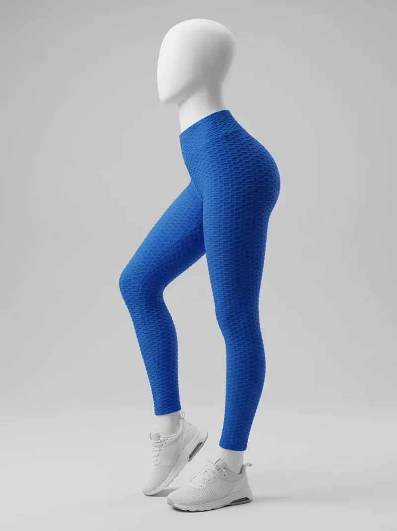 Legging taille haute polyester alvéolé sport fessier